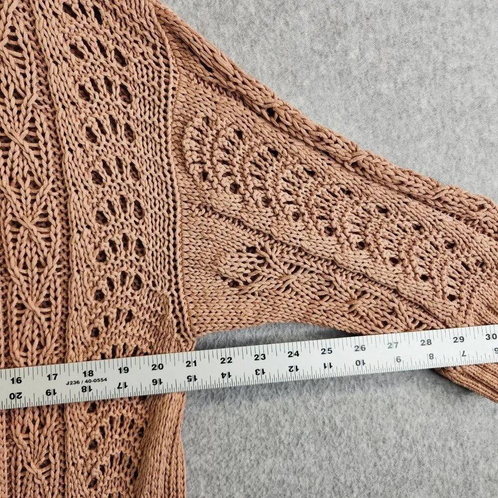 Johnny Was Sweater Womens M Neutral Beige Calme Cardigan Tunic Boho Western - Picture 6 of 13